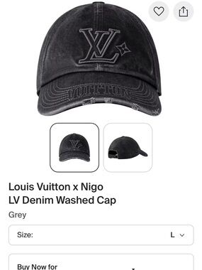 Louis Vuitton x Nigo LV Denim Washed Cap. Used. Great condition
